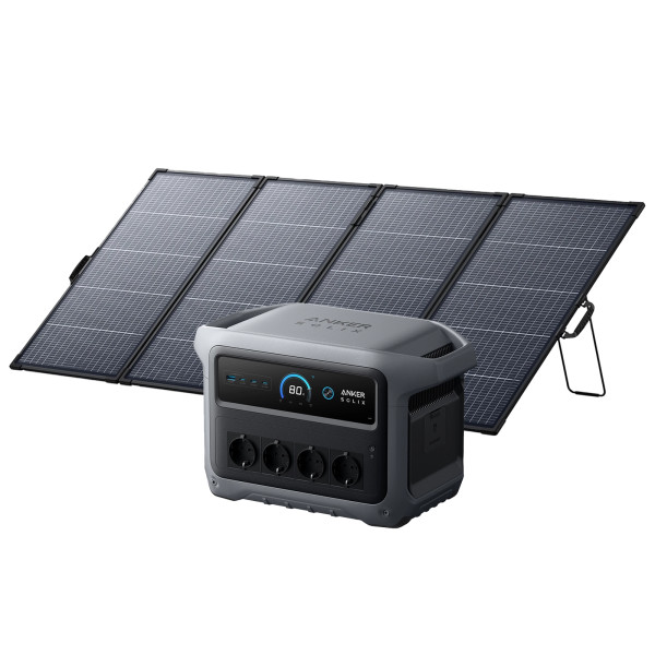 Anker SOLIX C1000X Gen 2 PowerStation - 1024Wh / 2400W + PS400 Solartasche - 400W