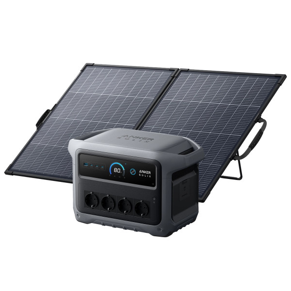 Anker SOLIX C1000X Gen 2 PowerStation - 1024Wh / 2400W + PS200 Solartasche - 200W